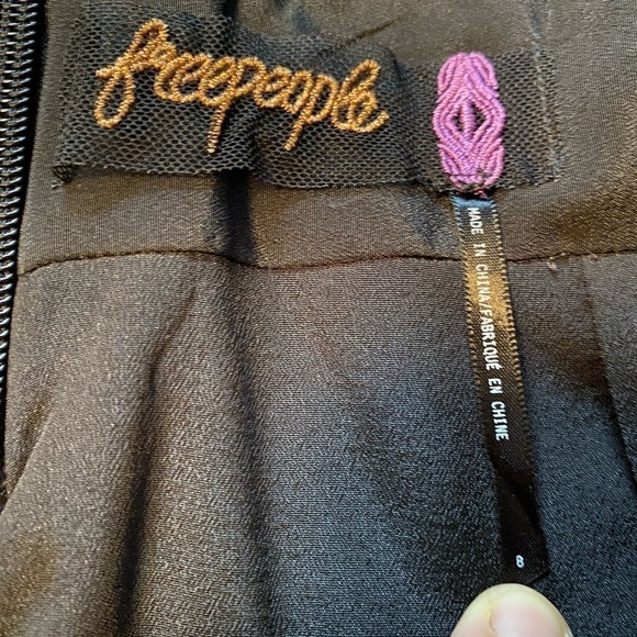 Women's Free People Short Black Beaded-Lace-Embroidered Dress - Picture 4 of 8